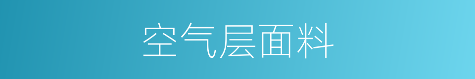 空气层面料的同义词