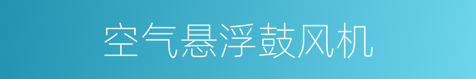 空气悬浮鼓风机的同义词