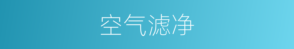 空气滤净的同义词