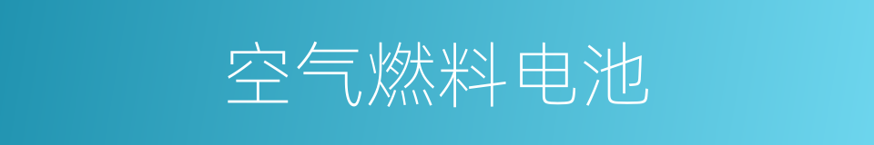 空气燃料电池的意思