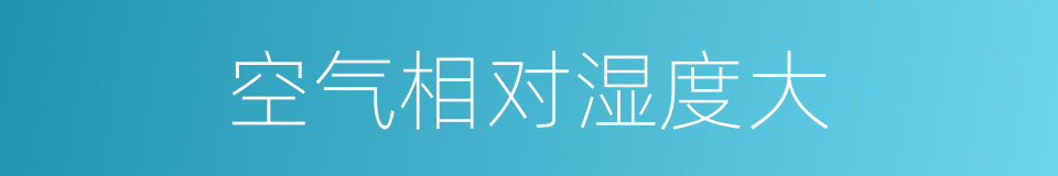 空气相对湿度大的同义词