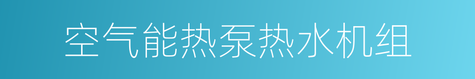 空气能热泵热水机组的同义词