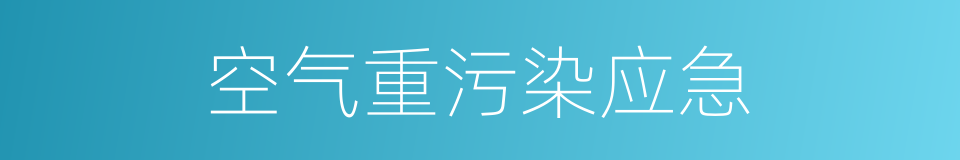 空气重污染应急的同义词