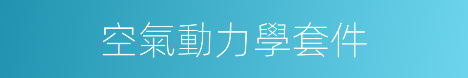 空氣動力學套件的同義詞