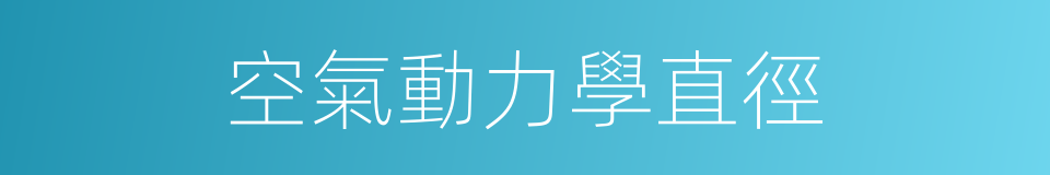 空氣動力學直徑的同義詞