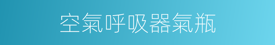 空氣呼吸器氣瓶的同義詞