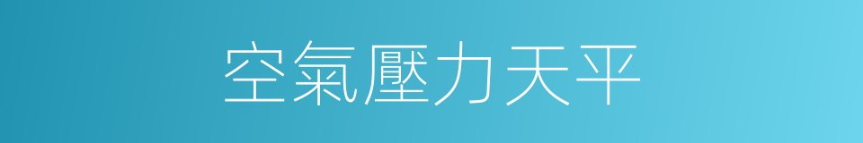 空氣壓力天平的同義詞