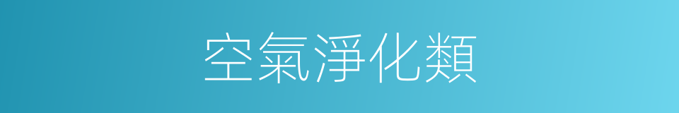 空氣淨化類的同義詞