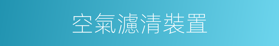 空氣濾清裝置的同義詞