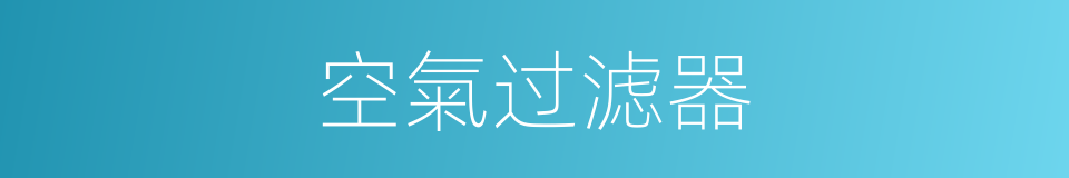 空氣过滤器的同義詞