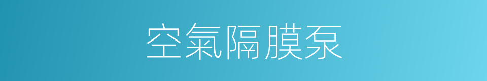 空氣隔膜泵的同義詞