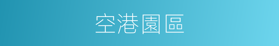 空港園區的同義詞