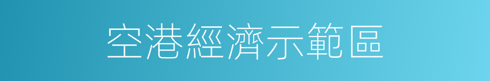 空港經濟示範區的同義詞