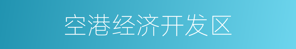 空港经济开发区的同义词