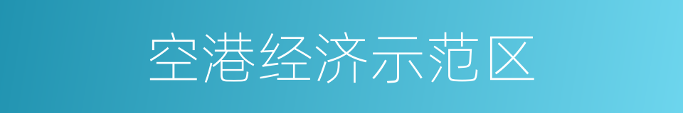 空港经济示范区的同义词