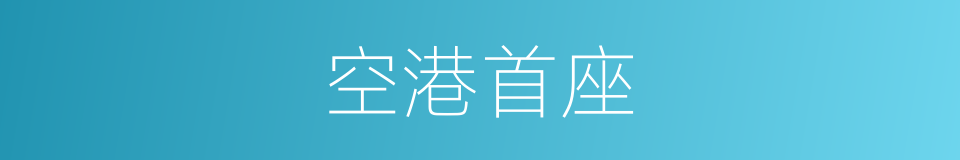 空港首座的同义词