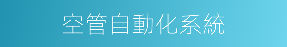 空管自動化系統的同義詞