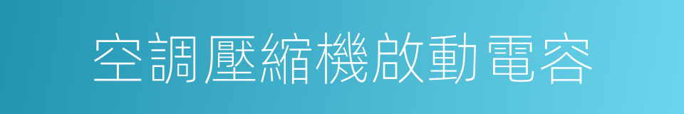 空調壓縮機啟動電容的同義詞