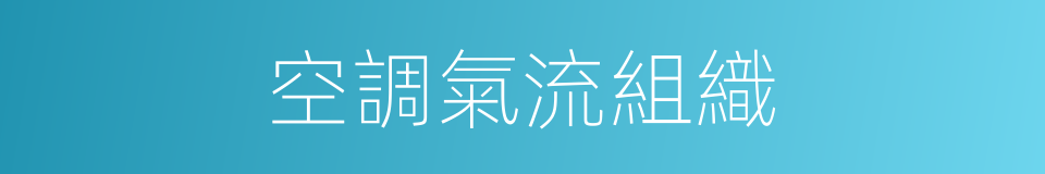 空調氣流組織的同義詞