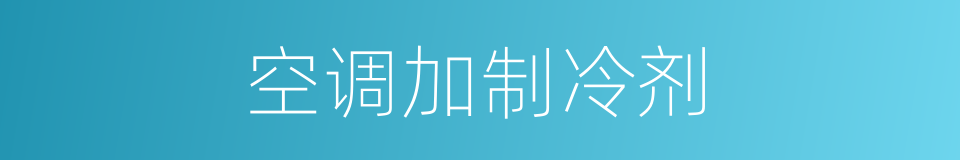 空调加制冷剂的同义词