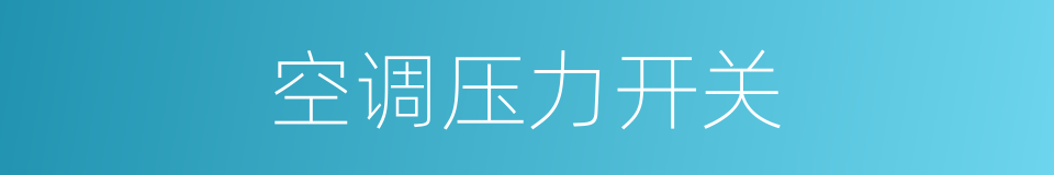 空调压力开关的同义词