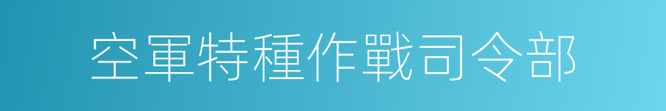 空軍特種作戰司令部的同義詞