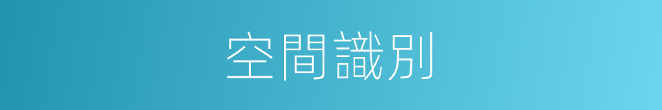 空間識別的同義詞