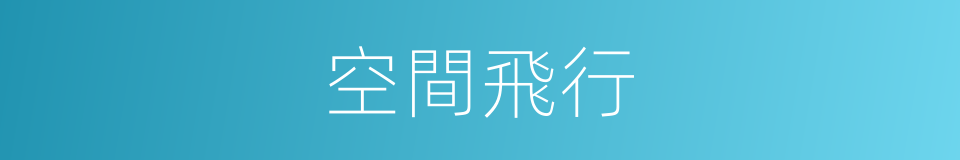空間飛行的同義詞