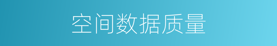 空间数据质量的同义词