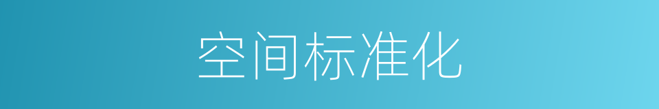 空间标准化的同义词