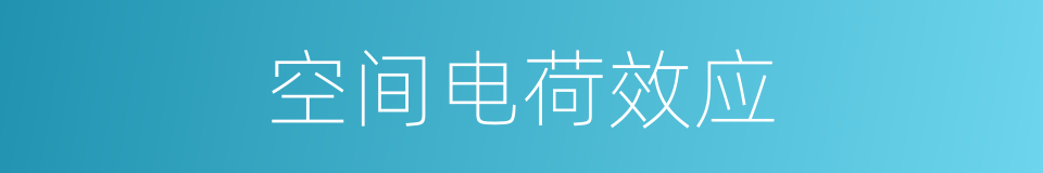 空间电荷效应的同义词