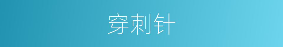 穿刺针的同义词