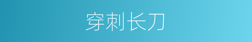穿刺长刀的同义词