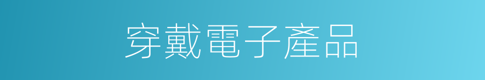 穿戴電子產品的同義詞