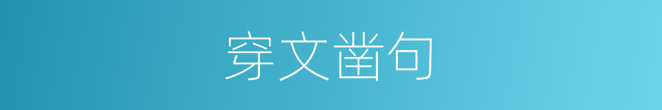 穿文凿句的意思
