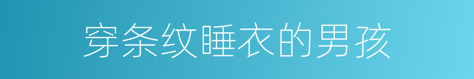 穿条纹睡衣的男孩的同义词