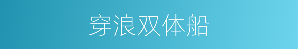 穿浪双体船的同义词