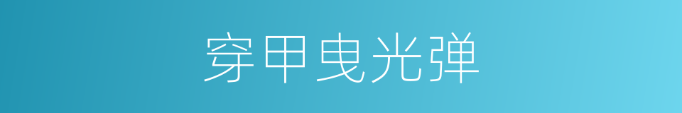 穿甲曳光弹的同义词