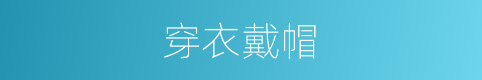 穿衣戴帽的同义词