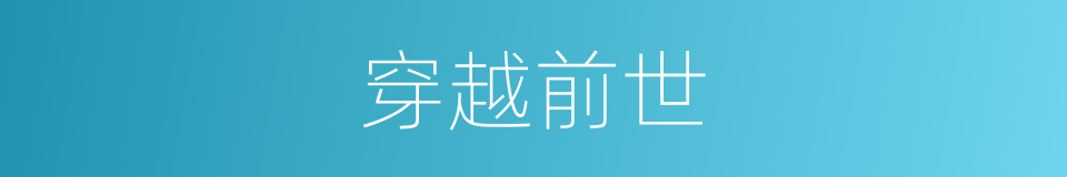 穿越前世的同义词