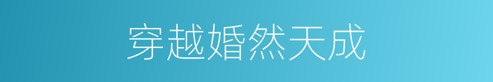 穿越婚然天成的同义词