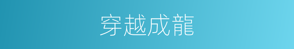 穿越成龍的同義詞