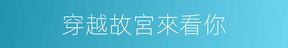 穿越故宮來看你的同義詞