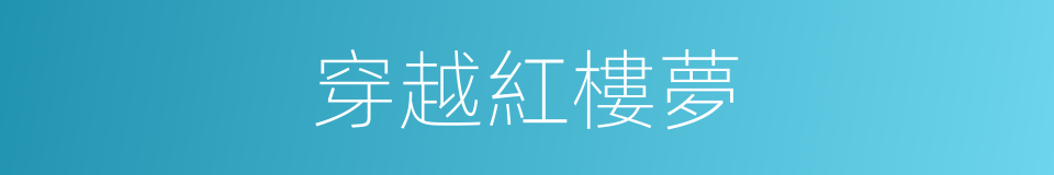 穿越紅樓夢的同義詞