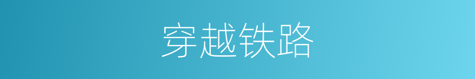穿越铁路的同义词