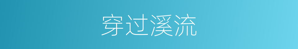 穿过溪流的同义词