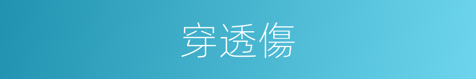 穿透傷的同義詞