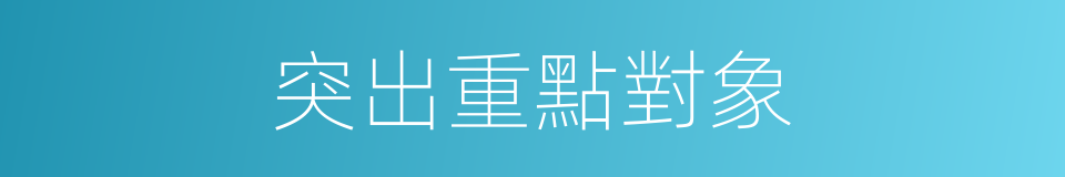 突出重點對象的同義詞