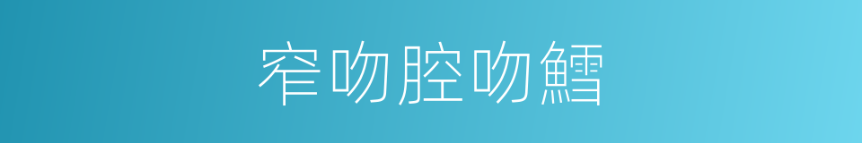窄吻腔吻鱈的同義詞