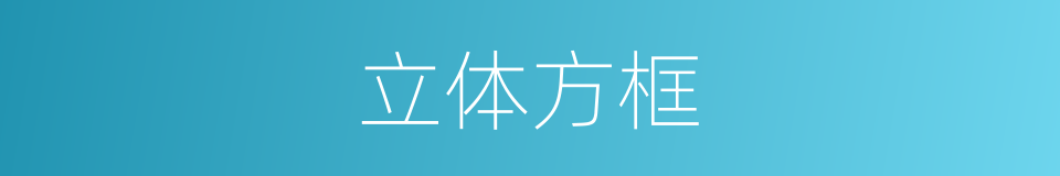 立体方框的同义词